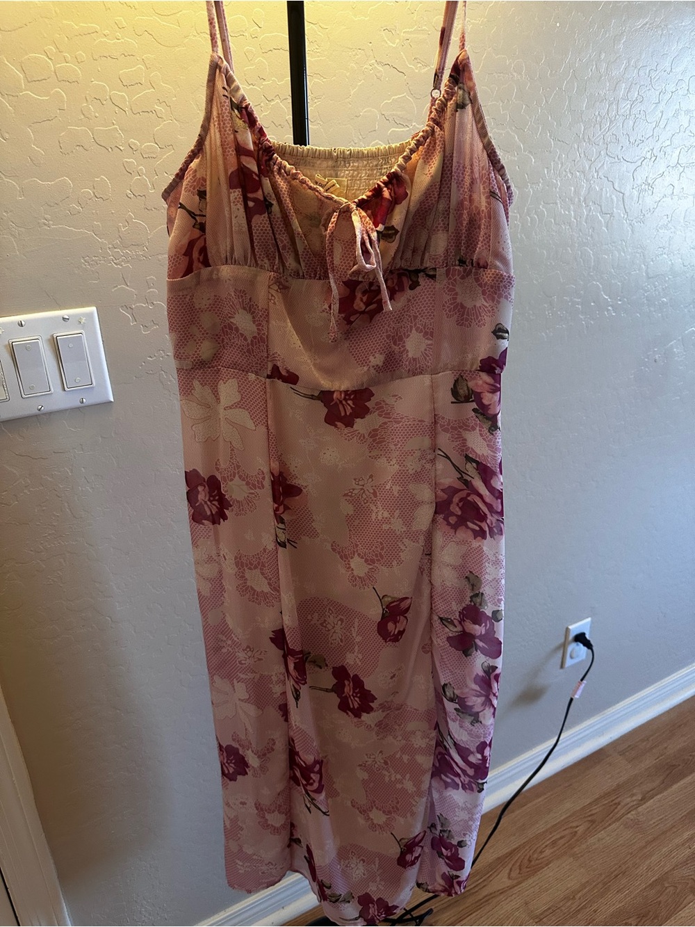 Urban Outfitters Pink Floral Slip Dress
